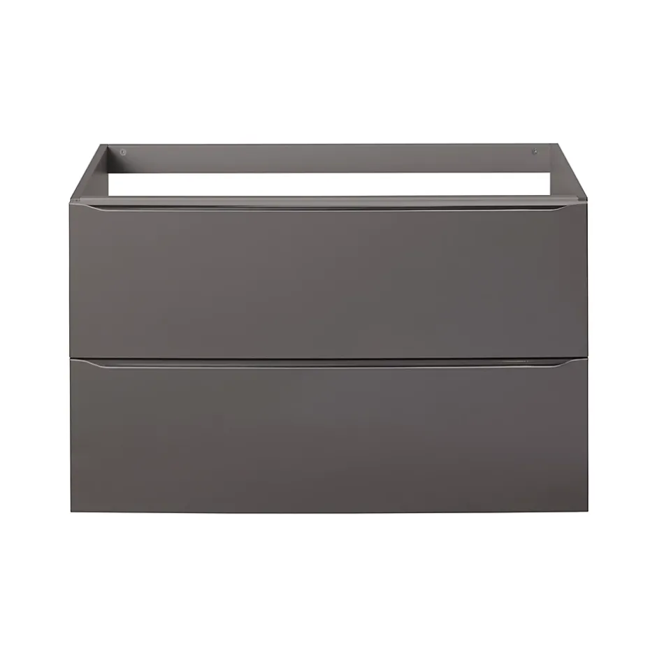 GoodHome Meuble sous vasque suspendu gris taupe brillant l.100 x H.60 x P.45 cm, Imandra* Meuble Buanderie|Meuble Sous-Vasque