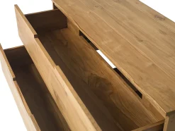 Vente-unique Meuble sous vasque suspendu en teck clair - 2 tiroirs - 115 cm - BIMBING* Meuble Sous-Vasque