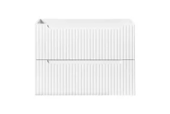 Furnidea Meuble sous vasque suspendu 2 tiroirs NOVA BLANC 80 CM* Meuble Sous-Vasque
