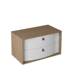 Decotec Meuble sous vasque suspendu blanc mat 2 tiroirs l.90 x H.50 x P.50 cm, Havana* Meuble Buanderie