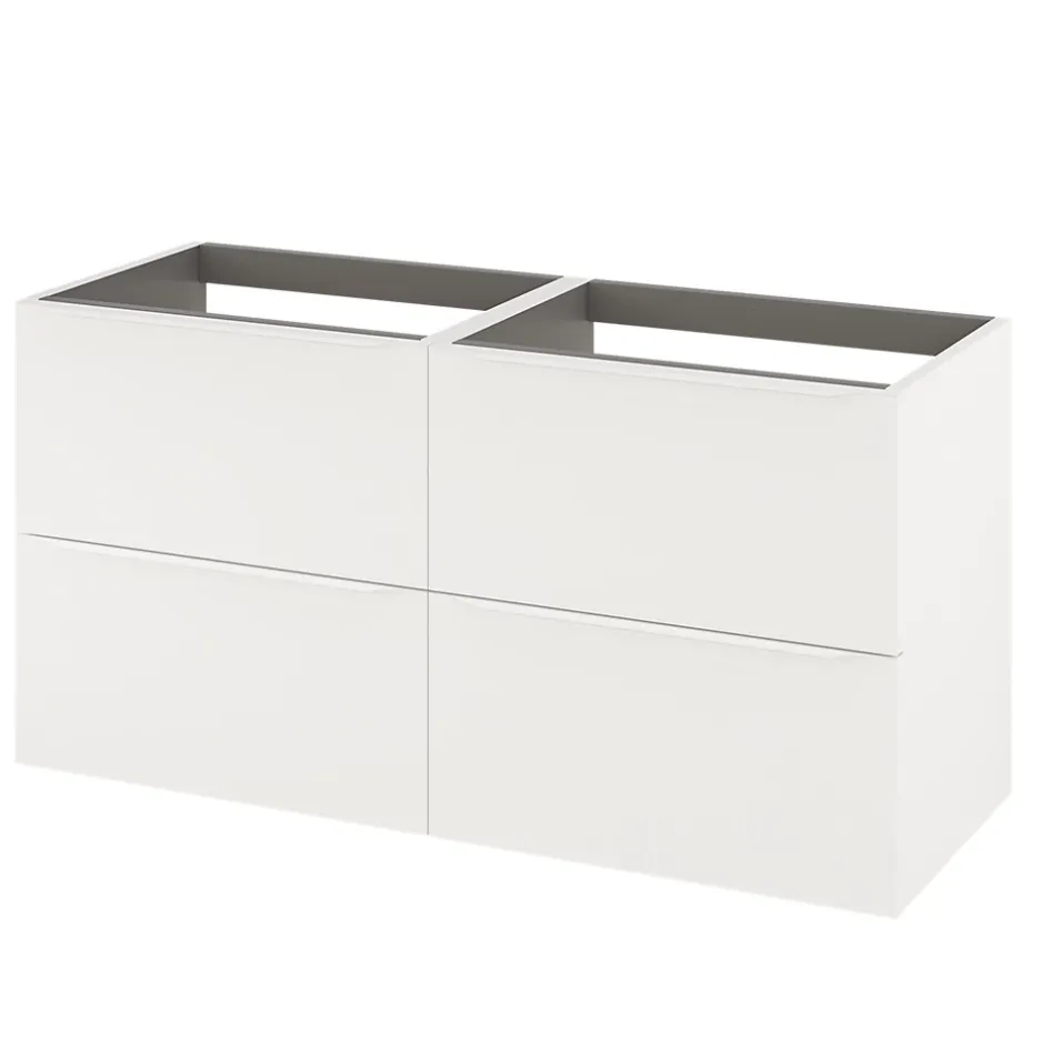 GoodHome Meuble sous vasque suspendu blanc mat l.120 x H.60 x P.45 cm, Imandra