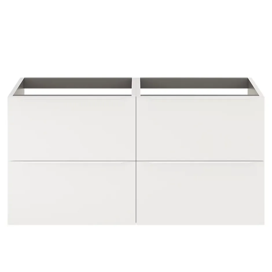GoodHome Meuble sous vasque suspendu blanc mat l.120 x H.60 x P.45 cm, Imandra