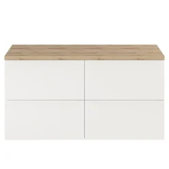 GoodHome Meuble sous vasque suspendu blanc mat l.120 x H.60 x P.45 cm, Imandra