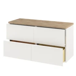 GoodHome Meuble sous vasque suspendu blanc mat l.120 x H.60 x P.45 cm, Imandra