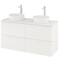 GoodHome Meuble sous vasque suspendu blanc mat l.120 x H.60 x P.45 cm, Imandra