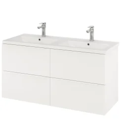 GoodHome Meuble sous vasque suspendu blanc mat l.120 x H.60 x P.45 cm, Imandra