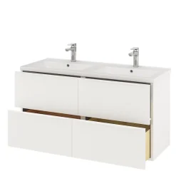 GoodHome Meuble sous vasque suspendu blanc mat l.120 x H.60 x P.45 cm, Imandra