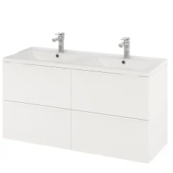 GoodHome Meuble sous vasque suspendu blanc mat l.120 x H.60 x P.45 cm, Imandra