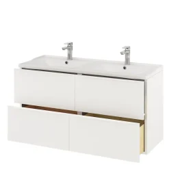GoodHome Meuble sous vasque suspendu blanc mat l.120 x H.60 x P.45 cm, Imandra