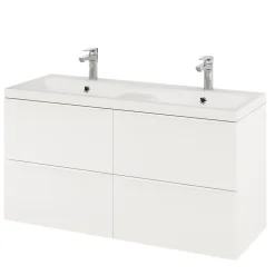 GoodHome Meuble sous vasque suspendu blanc mat l.120 x H.60 x P.45 cm, Imandra