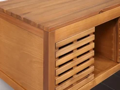 Vente-unique Meuble sous vasque suspendu en bois d'acacia - 90 cm - PENEBEL