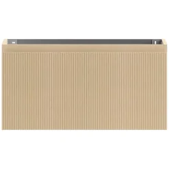 Ipiemme SRL Meuble sous vasque suspendu placage chêne clair strié l.90 x H.46,5 x P.50,5 cm pour évacuation centrale, Pura* Meuble Sous-Vasque