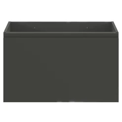 GoodHome Meuble sous vasque suspendu gris anthracite mat 2 tiroirs l.80 x H.48 x P.45 cm Levanna* Meuble Sous-Vasque