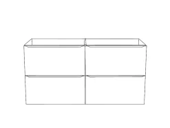 GoodHome Meuble sous vasque suspendu effet chêne l.120 x H.60 x P.45 cm, Imandra* Meuble Buanderie|Meuble Sous-Vasque