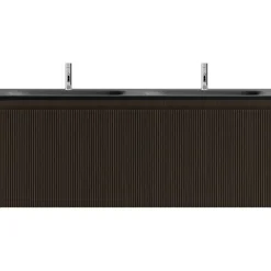 Ipiemme SRL Meuble sous vasque suspendu effet noyer l.120 cm pour double vasque, Pura