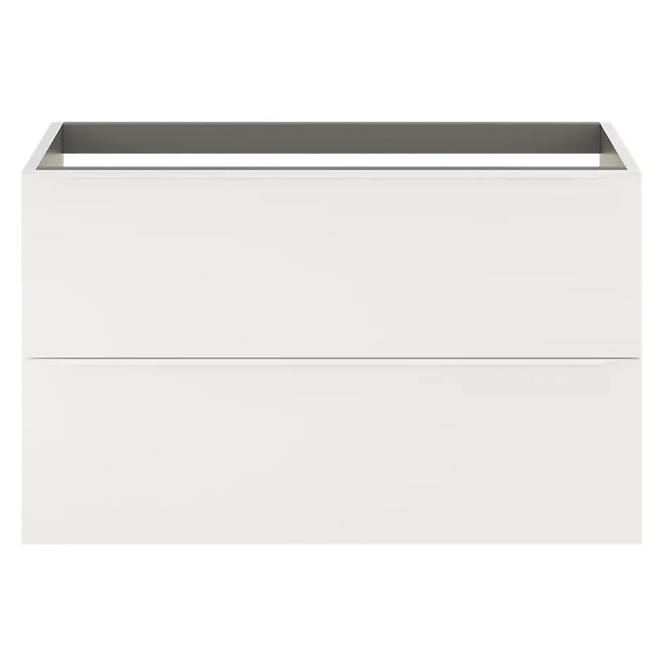 GoodHome Meuble sous vasque suspendu blanc mat l.100 x H.60 x P.45 cm, Imandra
