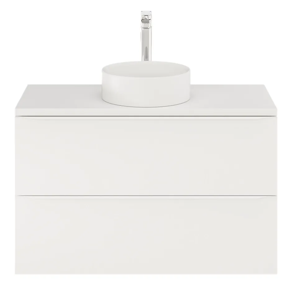 GoodHome Meuble sous vasque suspendu blanc mat l.100 x H.60 x P.45 cm, Imandra