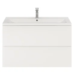 GoodHome Meuble sous vasque suspendu blanc mat l.100 x H.60 x P.45 cm, Imandra