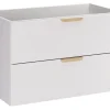 Furnidea Meuble sous vasque suspendu ASTER blanc 80 cm* Meuble Sous Lavabo