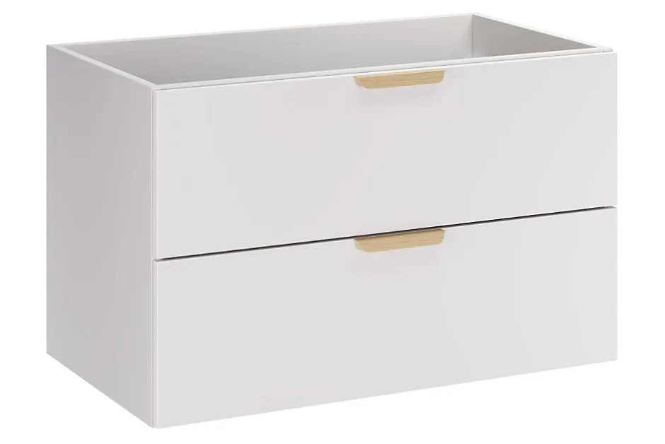 Furnidea Meuble sous vasque suspendu ASTER blanc 80 cm* Meuble Sous Lavabo
