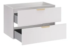 Furnidea Meuble sous vasque suspendu ASTER blanc 80 cm* Meuble Sous Lavabo