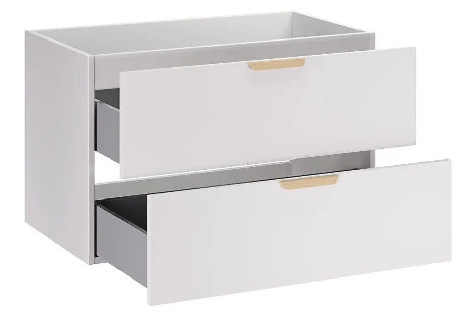 Furnidea Meuble sous vasque suspendu ASTER blanc 80 cm* Meuble Sous Lavabo