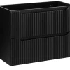 Furnidea Meuble sous vasque suspendu 2 tiroirs NOVA NOIR 80 CM* Meuble Sous-Vasque
