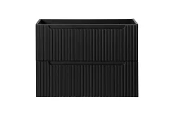 Furnidea Meuble sous vasque suspendu 2 tiroirs NOVA NOIR 80 CM* Meuble Sous-Vasque