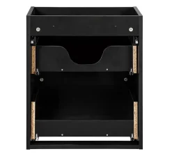 Furnidea Meuble sous vasque suspendu 2 tiroirs NOVA NOIR 80 CM* Meuble Sous-Vasque