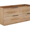 Vente-unique Meuble sous vasque suspendu - Naturel clair - 120 cm - NISAYA
