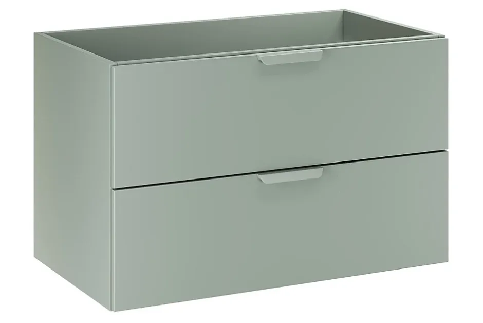 Furnidea Meuble sous vasque suspendu ASTER vert 80 cm* Meuble Sous Lavabo