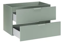 Furnidea Meuble sous vasque suspendu ASTER vert 80 cm* Meuble Sous Lavabo