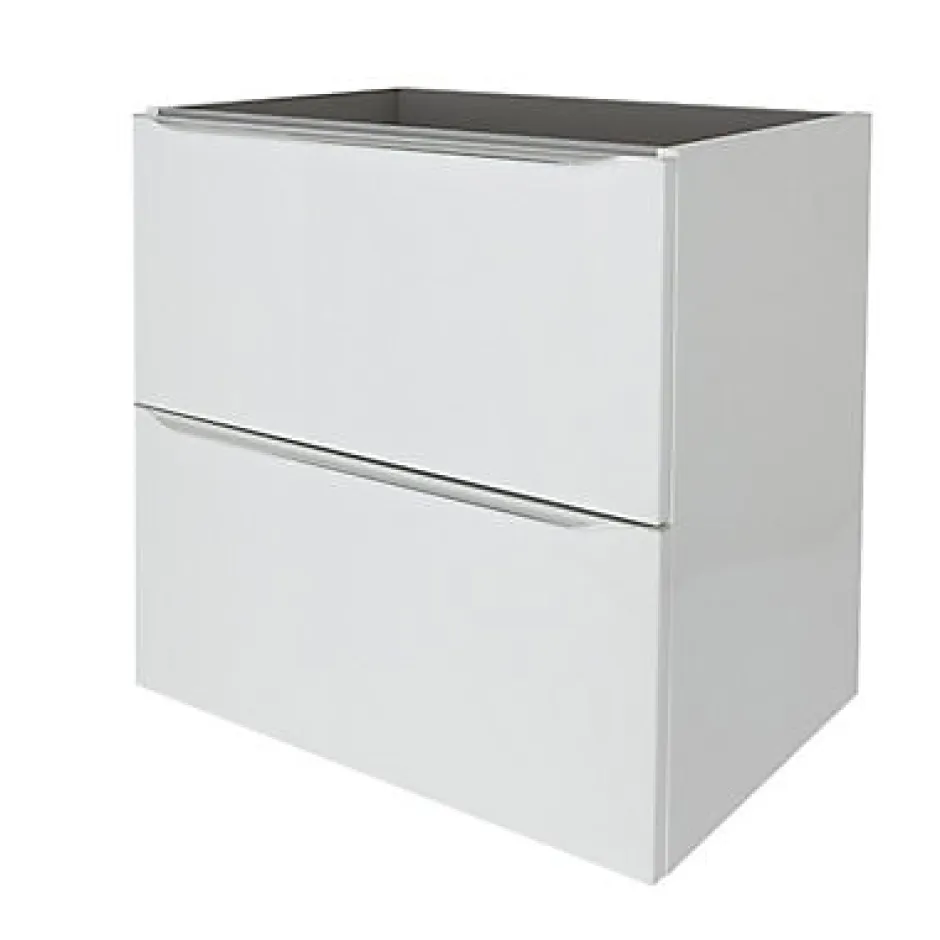 GoodHome Meuble sous vasque suspendu blanc brillant l.60 x H.60 x P.45 cm, Imandra