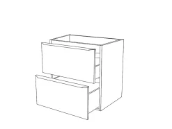 GoodHome Meuble sous vasque suspendu blanc brillant l.60 x H.60 x P.45 cm, Imandra