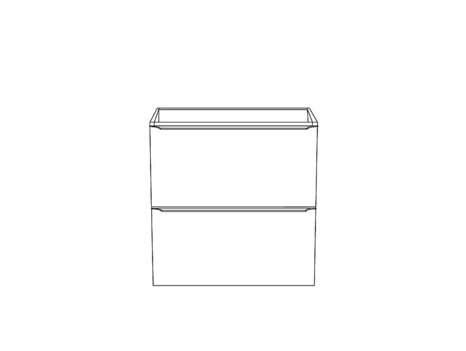 GoodHome Meuble sous vasque suspendu blanc brillant l.60 x H.60 x P.45 cm, Imandra
