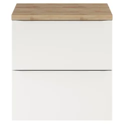 GoodHome Meuble sous vasque suspendu blanc brillant l.60 x H.60 x P.45 cm, Imandra