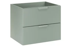 Furnidea Meuble sous vasque suspendu ASTER vert 60 cm