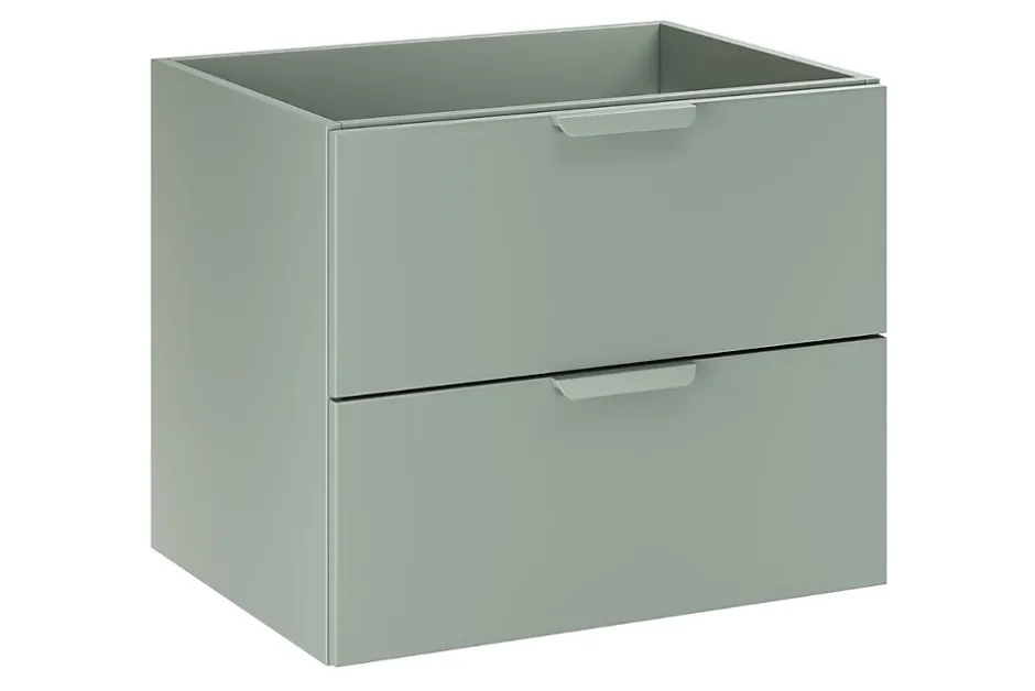 Furnidea Meuble sous vasque suspendu ASTER vert 60 cm