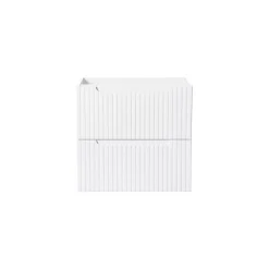 Meublorama Meuble sous vasque VANO 2 tiroirs Blanc alpin L60 x P39 x H57 cm Meuble suspendu* Meuble Sous-Vasque