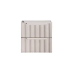 Meublorama Meuble sous vasque VANO 60 cm 2 tiroirs Marron Congo Finition mat élégante* Meuble Sous-Vasque