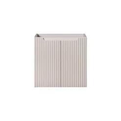 Meublorama Meuble sous vasque VANO 60 cm 2 portes Marron congo mat L60 x P39 x H57 cm Meuble suspendu* Meuble Sous-Vasque