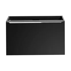 Meublorama Meuble sous vasque VANTA 80 cm noir Meuble suspendu avec 2 tiroirs