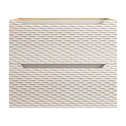 Meublorama Meuble sous vasque YOKA Beige et chene clair 70 cm* Meuble Sous-Vasque