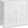 Tectake Meuble sous-lavabo 2 compartiments capacité de charge 35 kg