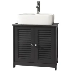 Sobuy Meuble sous-Lavabo Meuble sous-Vasque, 2 Portes et 2 étages, FRG237-DG,