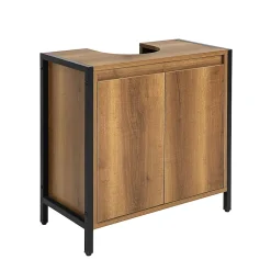 Sobuy Meuble sous-Lavabo Meuble sous-Vasque à 2 étages et 2 Portes, BZR63-PF,* Meuble Sous-Vasque