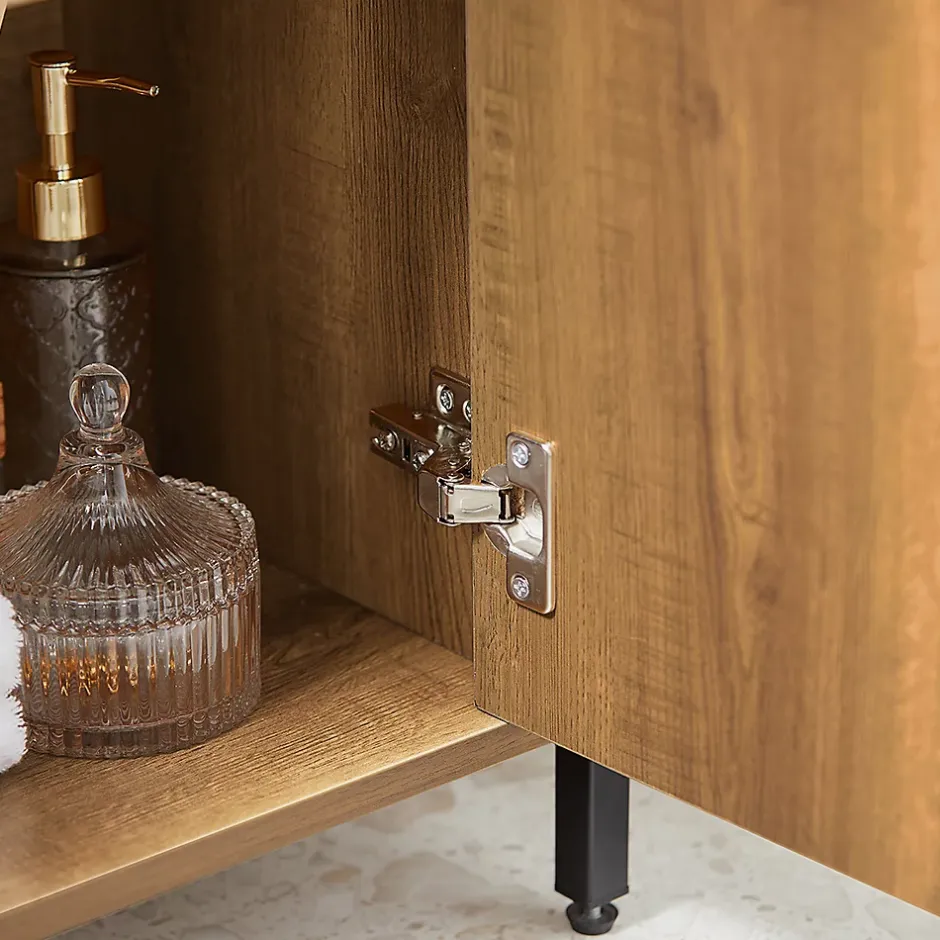 Sobuy Meuble sous-Lavabo Meuble sous-Vasque à 2 étages et 2 Portes, BZR63-PF,* Meuble Sous-Vasque