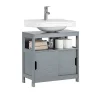 Sobuy Meuble sous-Lavabo Meuble de Salle de Bain Vasque 2 Portes coulissantes, FRG128-SG,* Meuble Sous Lavabo