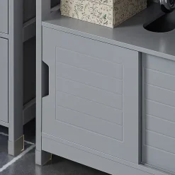 Sobuy Meuble sous-Lavabo Meuble de Salle de Bain Vasque 2 Portes coulissantes, FRG128-SG,* Meuble Sous Lavabo