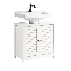 Sobuy Meuble sous-Lavabo Meuble de Salle de Bain - 2 Portes, FRG237-II-W,